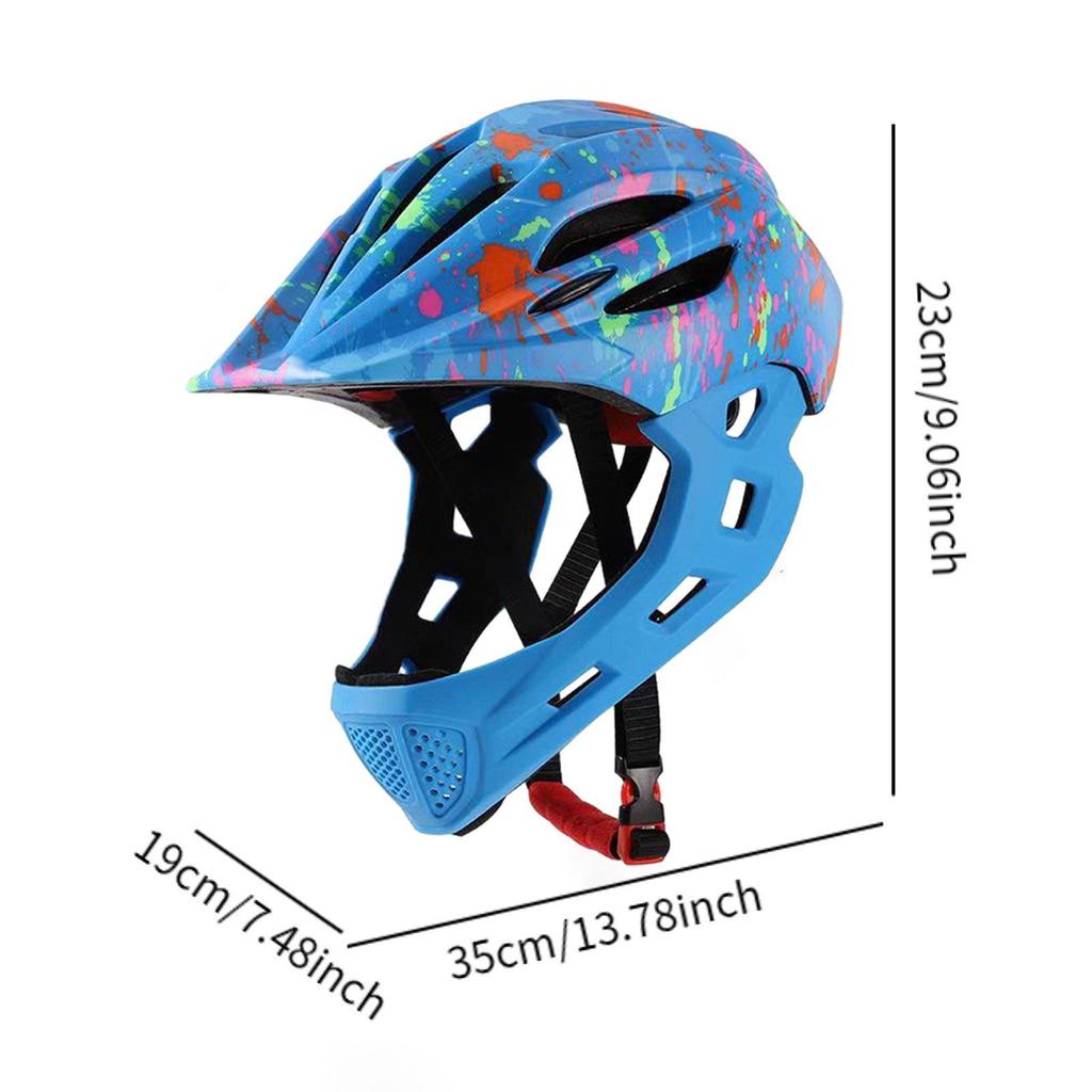 Kids Bike Helmet Impact Resistance Trendy Cycling Helmet Full Face Helmet for Skateboarding Bicycling Outdoor Sports Biking