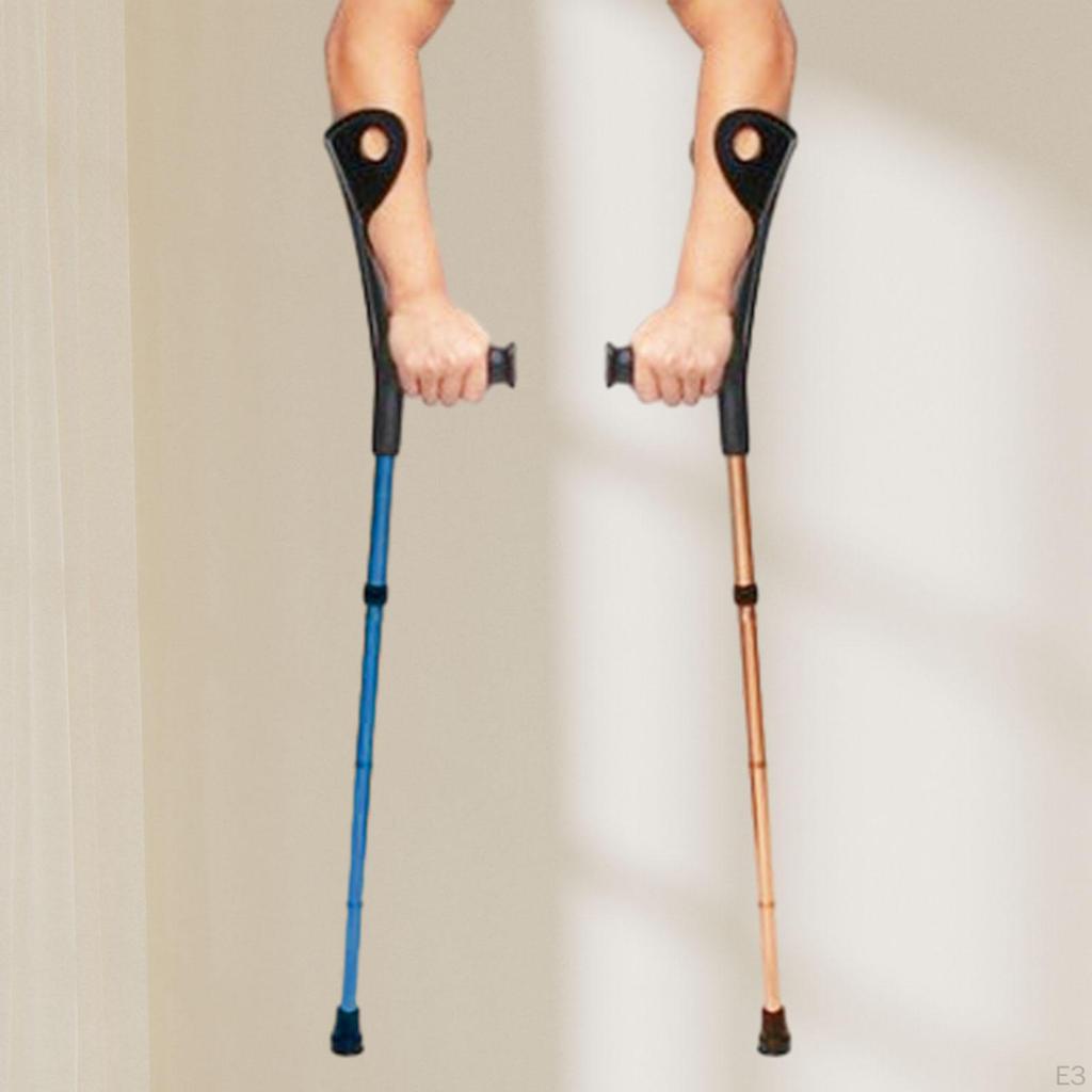 Forearm Crutches Balancing Sturdy Aluminum Alloy for All Terrain Seniors