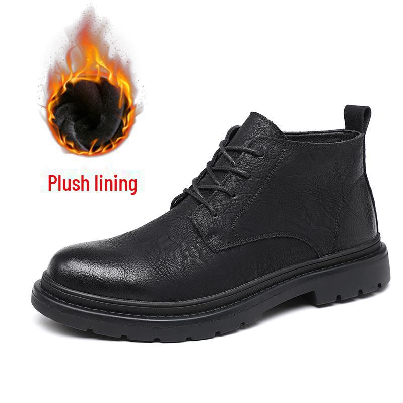 

Мужские кожаные ботинки Martin средней высоты в британском стиле из натуральной матовой замши для осени/зимы 44