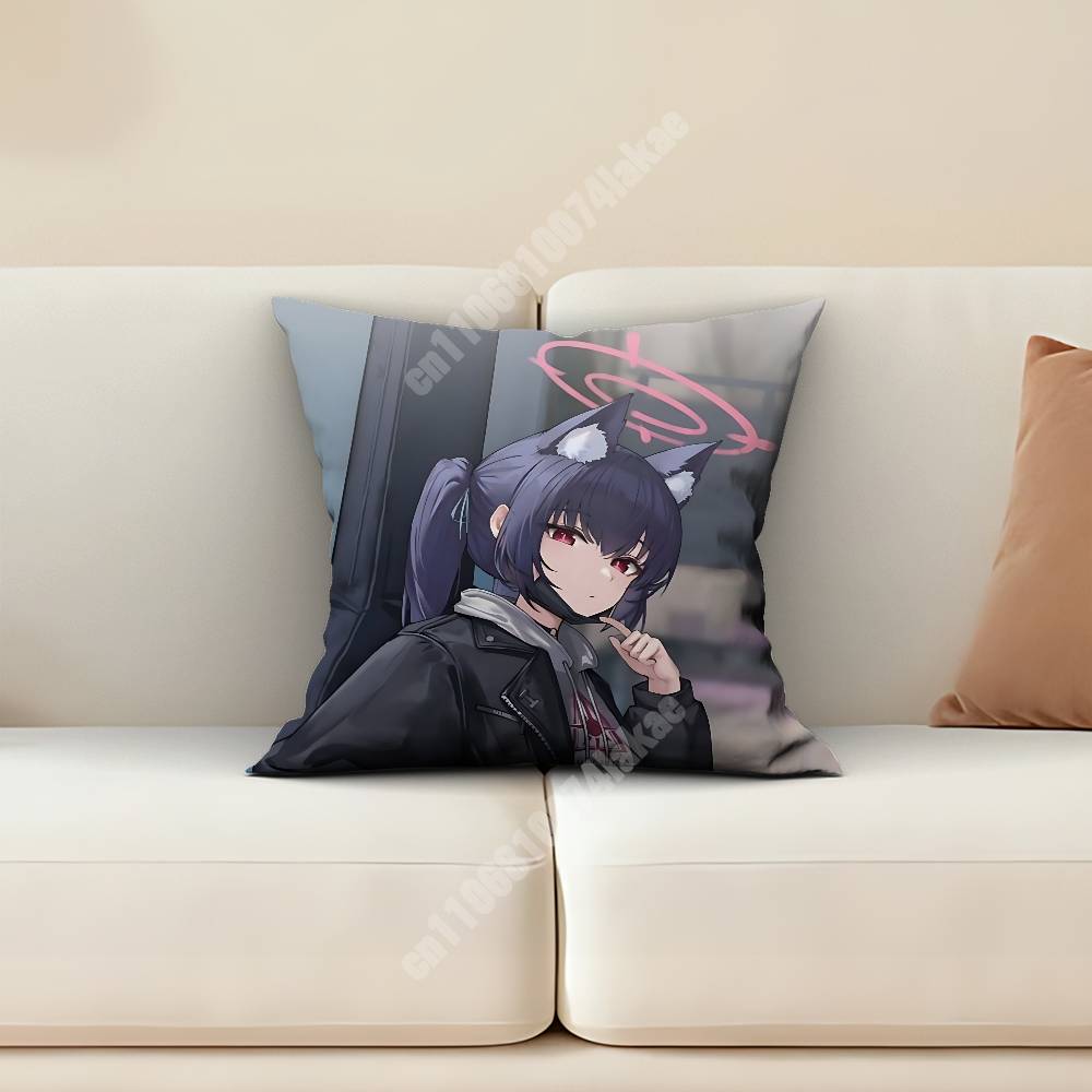 Blue Archive Kuromi Serika Sofa Couch Pillow Cover Cushion Case Home Bedroom Decoration