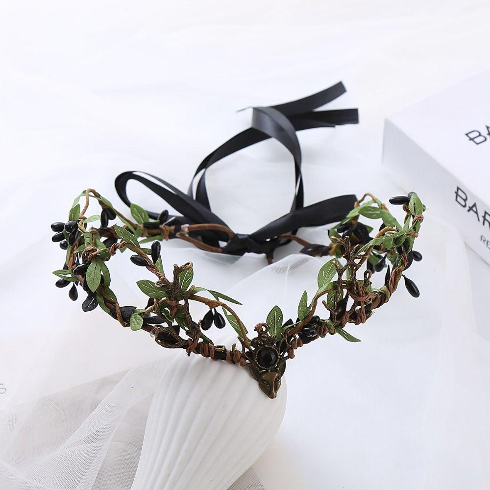Wedding Party Ren Faire Costume Fairy Elven Princess Tiara Gothic Elf Headband  for Women