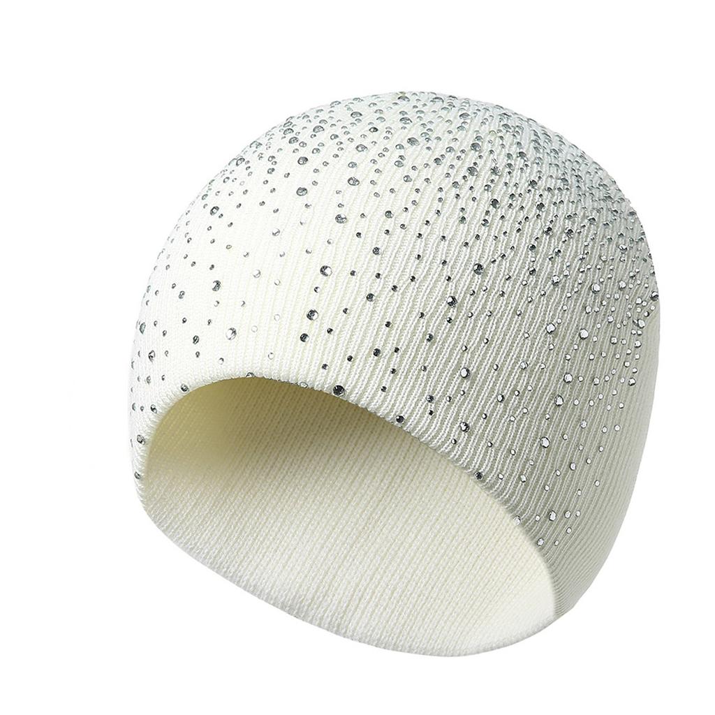 Adult Unisex Fully-jewelled Hat Comfort Warm Winter Knit Hat For Outdoor Sport Ski