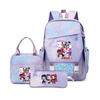 School Season Three-Piece Backpack Wind Academy Style High School Students Schoolbag Lightweight Backpack