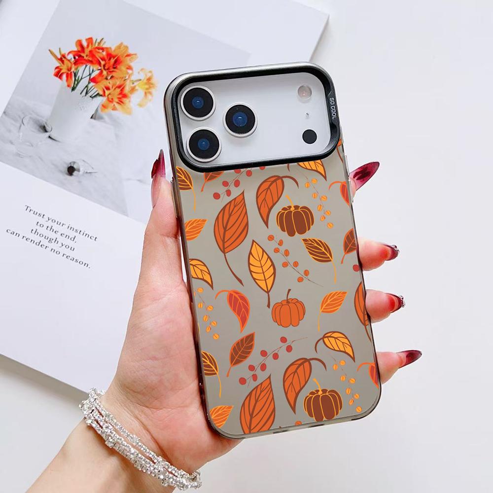 Luxus Blatt Handyhülle Für iPhone 17 16 15 14 13 12 11 Pro Max Air Matt Laser Aurora Stoßfest Funda
