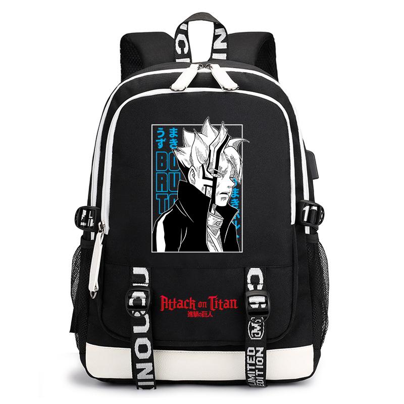 Attack on Titan Anime Print Student Backpack Casual Daypack for Boys Girls School Bag Lightweight Durable