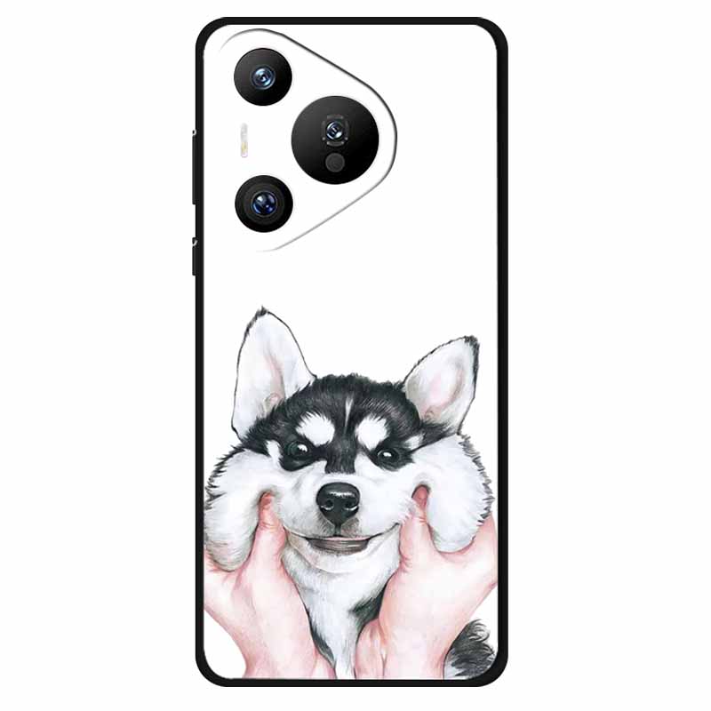 For Huawei Pura 70 Ultra Pro Case Silicone Animal Painted TPU Soft Phone Back Cover For Pura70 Pro+ Lion Shockproof Case Pura70