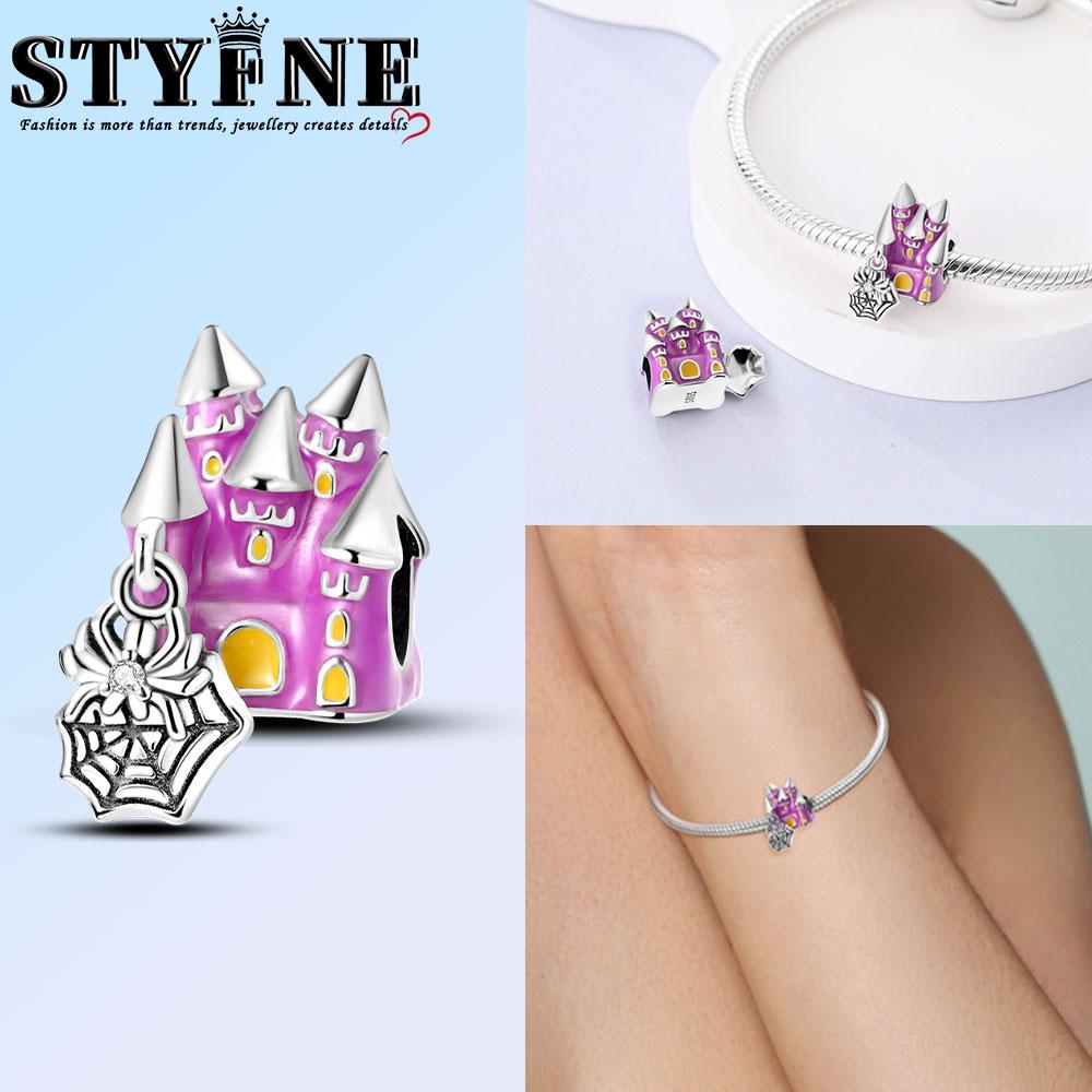 Copper Halloween Luminous Ghost Charm Pendant Beads Fit Original Bracelet For Women Valentine Day Jewelry Gifts