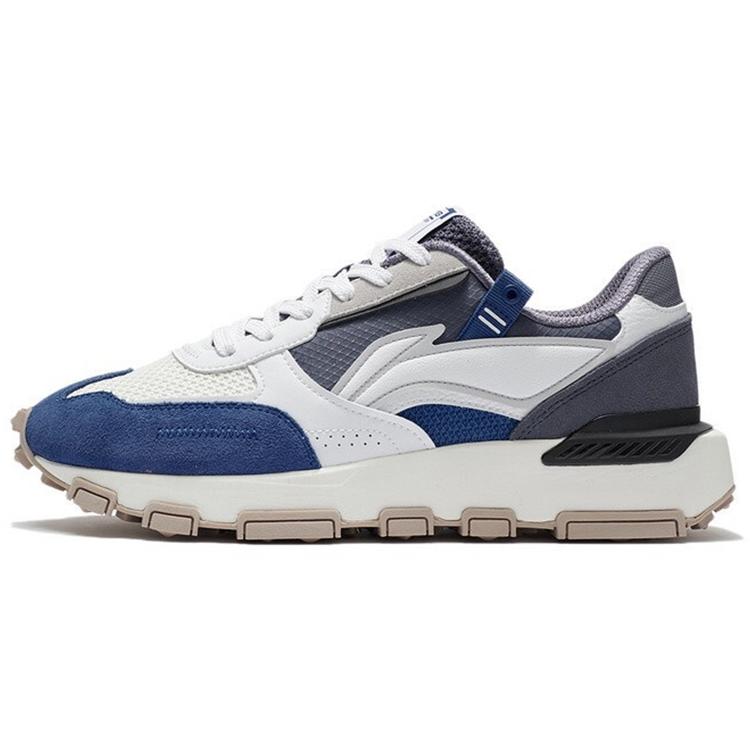 

Новые мужские спортивные повседневные кроссовки LiNing с амортизацией и отскоком, низкие, серые, синие, белые AGCS093-2 44