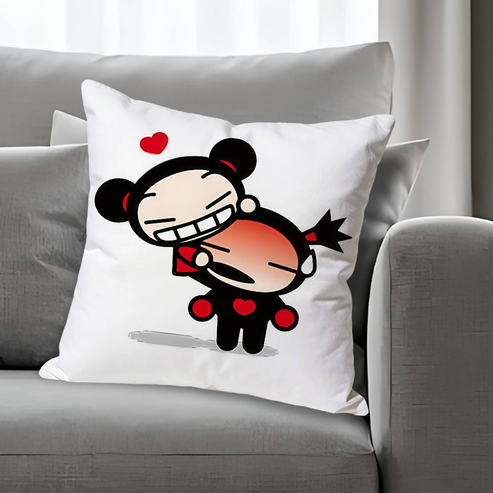 PPucca Love GGaru Cute Various Sizes Square Pillow Case For Car Home Bedchamber Decor Custom Valentine gift