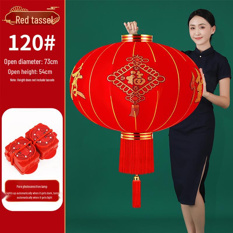2026 New Style Red Lantern Pair for Main Entrance - Spring Festival Celebration Decor