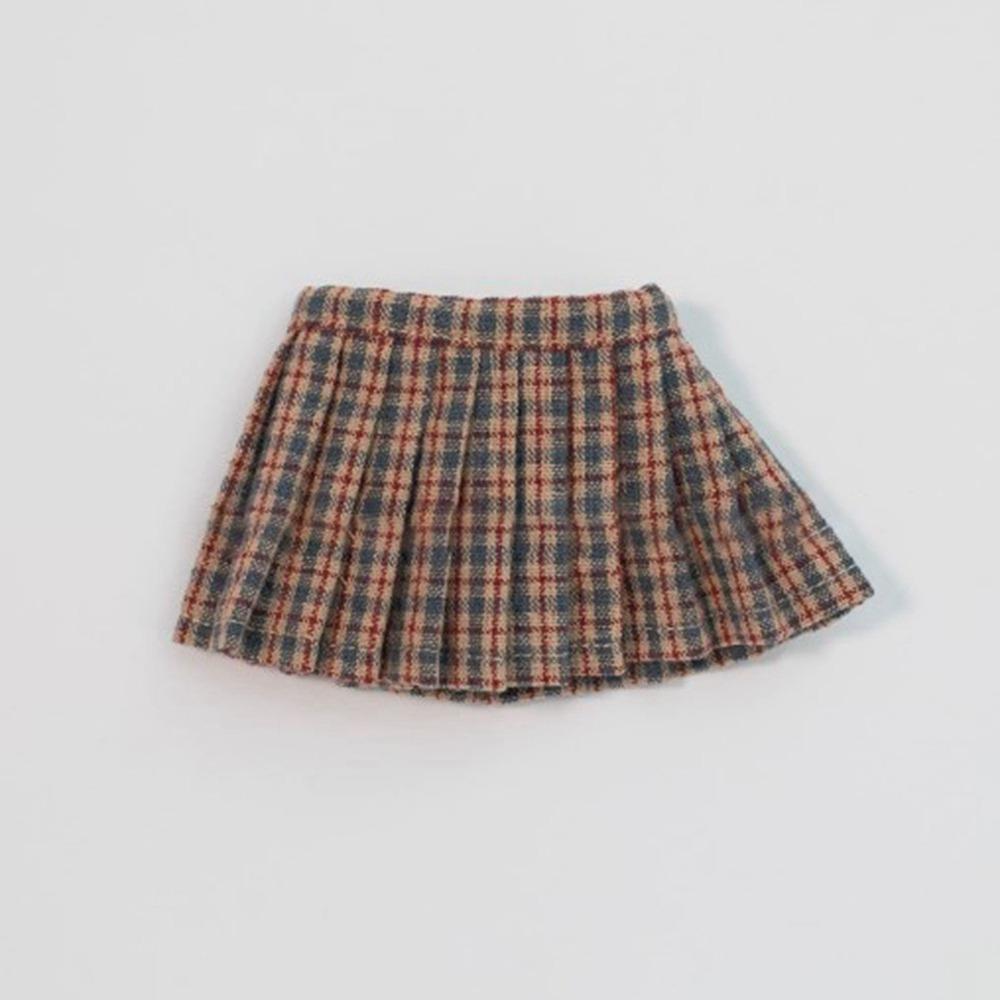 Handmake Princess Skrit Clothes Fashion Printed Plaid Dot Skirt for 1/6 BJD 30cm Dolls