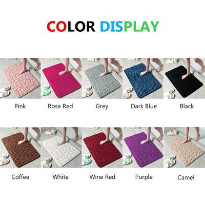 Practical Water Absorption Bath Mat Washable Non-slip Doormat Household Floor Rug Bathroom