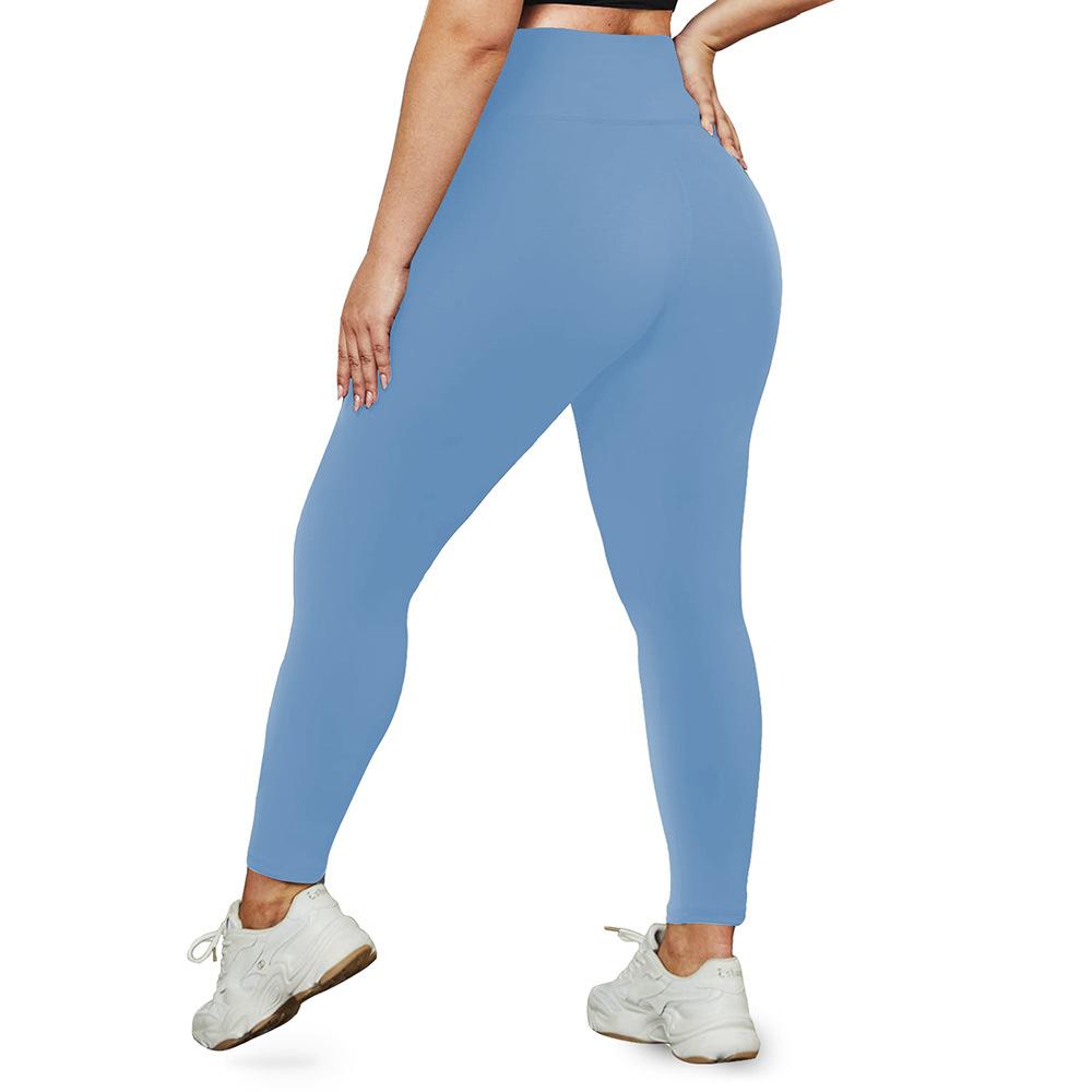 Leggings Übergröße Yogahose Fitnessfreundlich Hochtailliert Nacktgefühl Po-Hebend Laufen Sportleggings