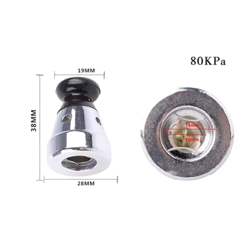 1.5 Inch Pressure Cooker Safety For Valve High Pressure 80Kpa Universal Relief For Valve Black Deflation Replacement Valve Cap