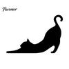Lustiger Dekorativer Türwinkel Holzschwarz Katze Topper, Minimalistisches Silhouette Rahmen Schild, Stabiler Schnallen Topper Dekor für Wohnzimmer Schlafzimmer & Liebhaber Niedlich