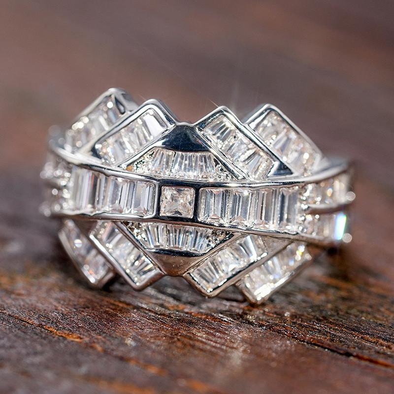 CopperGorgeous Ring for Women Wedding Accessories Full Sparkling Cubic Zirconia Party Luxury Trendy Jewelry