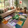 Creative Plaid Printed Carpet Nordic Style Mosaic Glass Pattern Door Mat Living Room Bedroom Decoration Rug