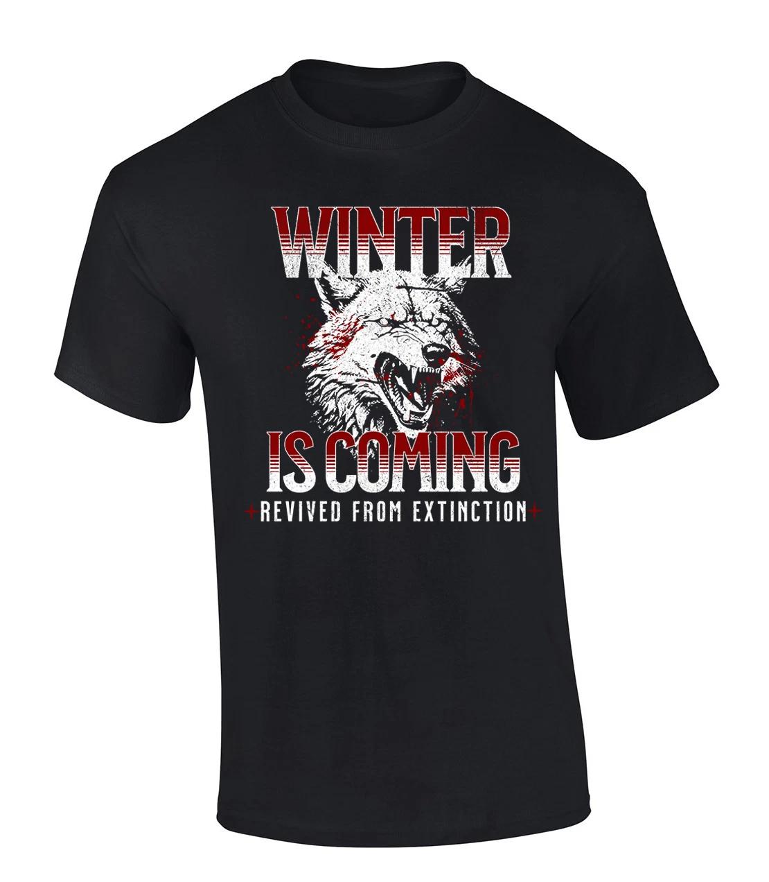Trenz Shirt Company The Cold Season Is Coming Dire Wolf Graphic Short-Sleeve 2XL