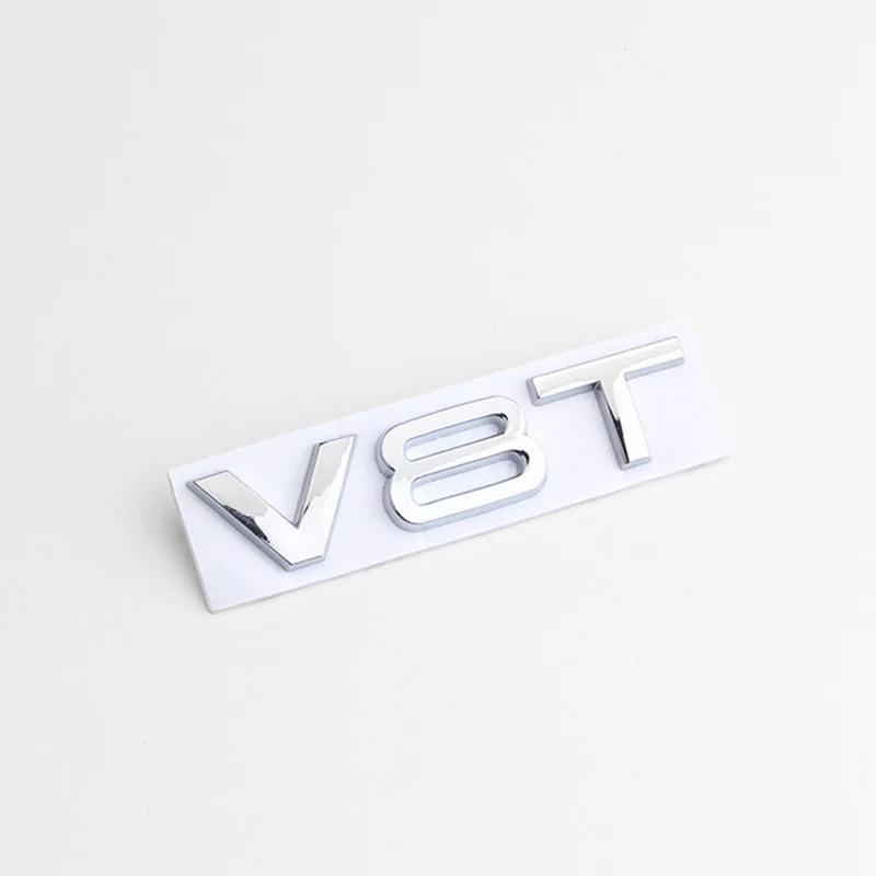 For Audi RS3 3D Metal Car Fender Side Emblem V6T V8T Logo For Audi S4 A4 B7 V6T Sticker A6 Golf 4 C7 SQ7 Q8 R8 S8 RS8 V8T Badge Accessories