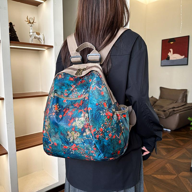 

Bags Backpack 2025 New Korean Edition Fashion Printed Casual Versatile Ladies Travel Small Backpack Tide