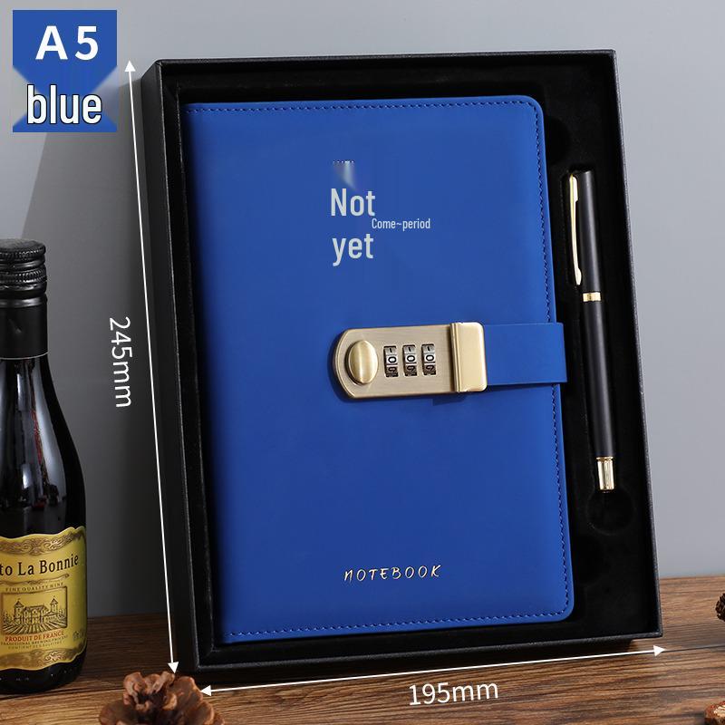 Minimalist Lock Diary & Notebook with Invisible Combination Closure for Students & Professionals