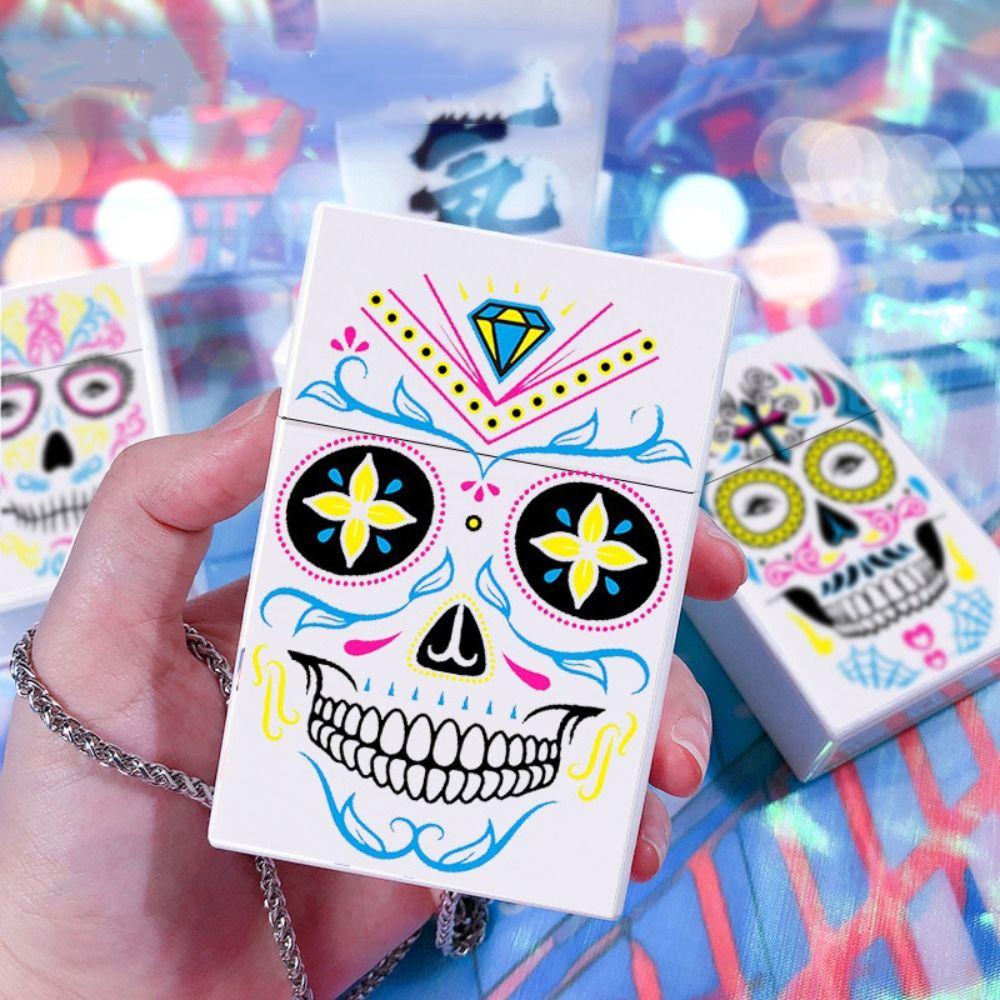 

Откидная крышка Череп Органайзер для карт Симпатичный дизайн Idol Card Holder INS Визитница Настольный чехол 5