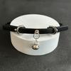 Punk Metal Bell Pendant Choker Necklaces for Women Men Hip Hop Cool Black Leather Short Necklaces Wild Party Jewelry Accessories