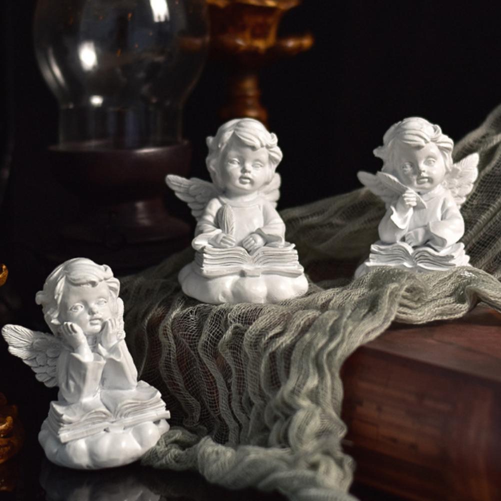 Resin Angel Garden Figurine Statue Fairy Angel Sculpture Home Decoration