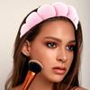 1 Wash Face Strap/2 Wash Face Wristbands Makeup Skincare Fluffy Pink Velvet Strap Girl Hair Accessories Set Spa Skincare Tools