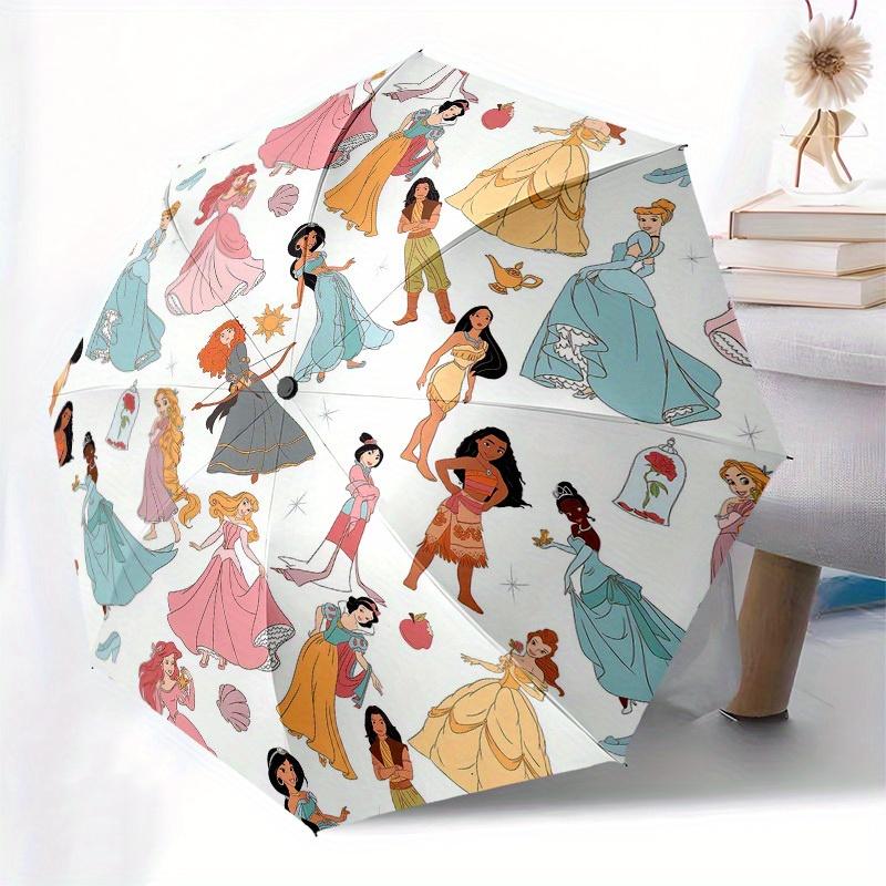 1pc Princesses Pattern Automatic Open/Close Umbrella, Umbrella with cartoon Design, graduate Gift-N0704038