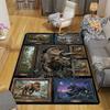 Triceratops Evolution Pattern Rug Floor Mat for Living Room or Bedroom Soft and Comfortable Carpet a Gift for Birthday and Holiday.