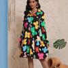 European and American French floral dress summer high sense thin gentle first love dress