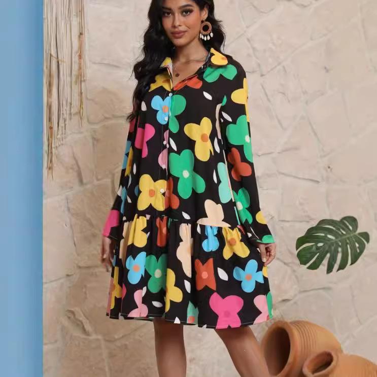 European and American French floral dress summer high sense thin gentle first love dress