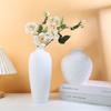 Nordic White Ceramic Vase for Fresh or Dried Flowers - Minimalist Living Room Decor