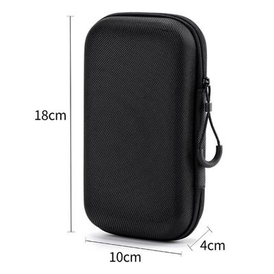 Durable Hard Shell EVA Storage Box Mini Portable Pouch Carrying Bag Black Protective Storage Case Charging Cable
