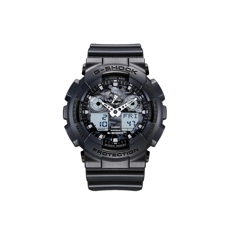 CASIO Men Liquid Crystal/Analog Dual Display Series Black Watch GA-100CF-8A GA-100CF-8A Black Dial