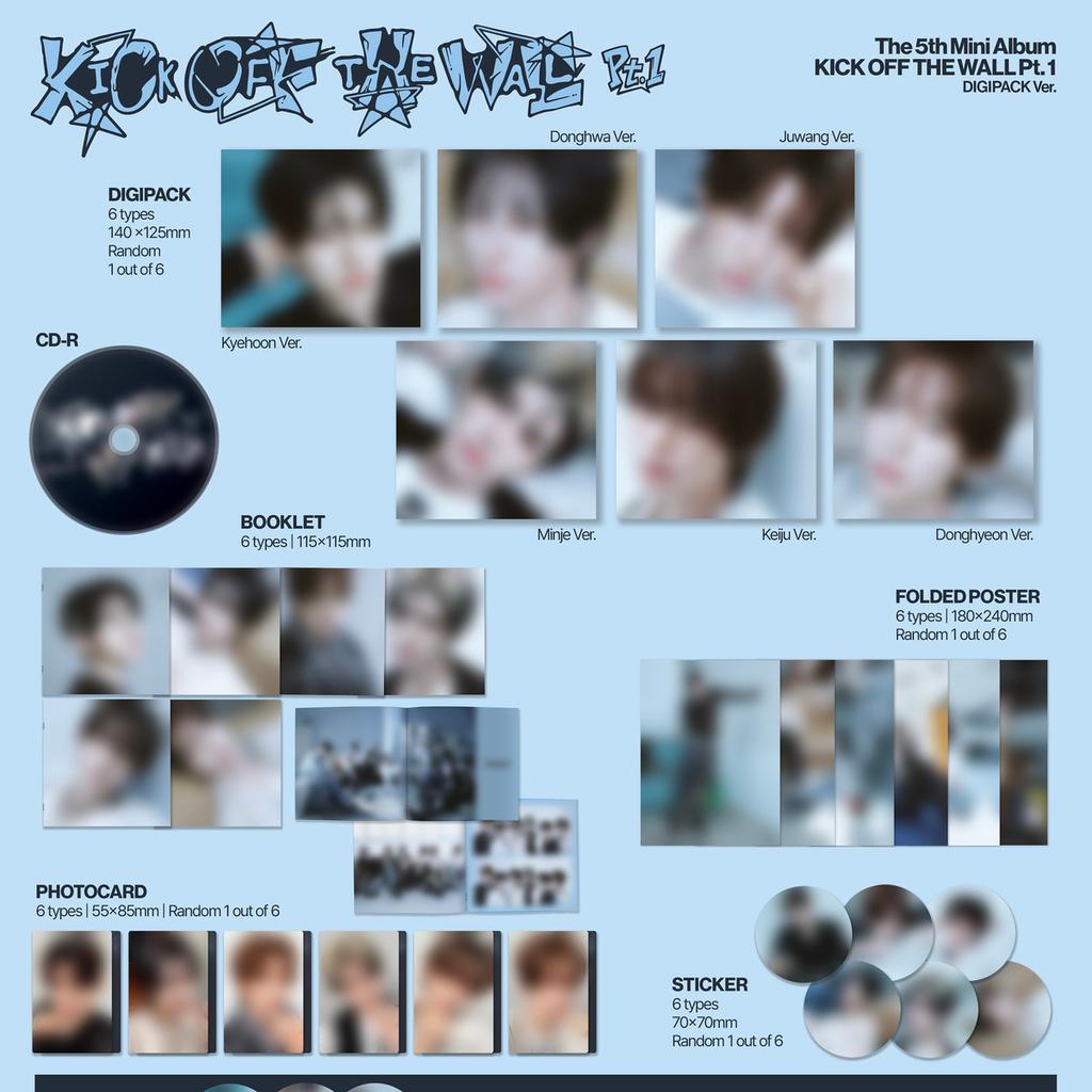 [Précommande] KickFlip 5ème Mini Album KICK OFF THE WALL Pt.1 Version DIGIPACK. Aléatoire