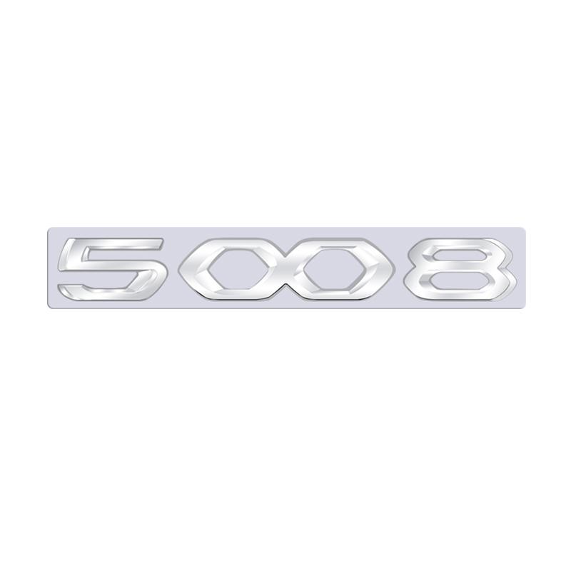 SQOB1 For Peugeot 5008 GT Car 3D Metal Letters Logo Badge Decals Sticker Car Auto Rear Trunk Alphabet Emblem Styling Stickers