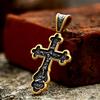 BEIER 2023 New Updated Design 316L Stainless Steel Cross Jesus Pendant Catholicism Christian Jewelry Gold Color Men's Pendant