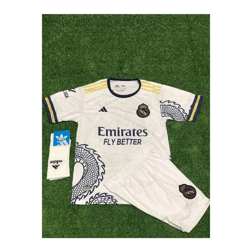 Real Madrid Dragon Motif Cristiano Ronaldo Children's Jersey Short Socks 3 Set Set