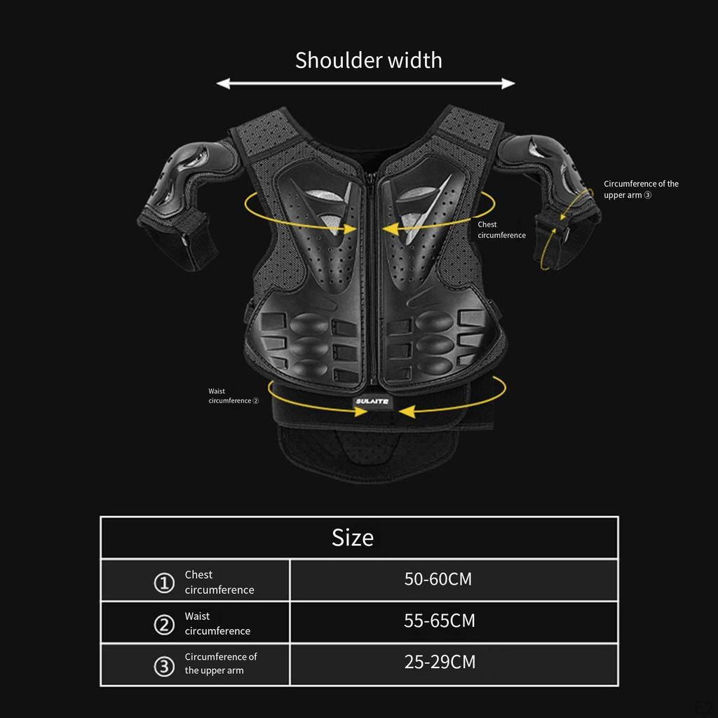 Gear for Children Practicing Motocross: Jacket, Knee Pads, Elbow Pads. Soft And Shock-Absorbing