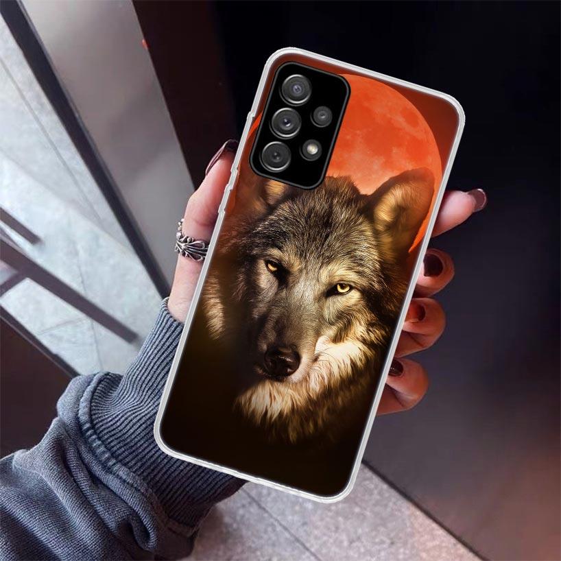 

The Wolf Phone Case For Samsung Galaxy A52 A51 A50S A32 A22 A12 A02S A72 A71 A31 A70 A30S Note 20 Ultra 10 Plus S10 Galaxy A52 A Samsung Note 20Ultra