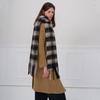 New autumn and winter warm thickened black rice plaid checkerboard fringed scarf women's winter Shuxin scarf