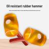 Transparent Rubber Hammer with Wooden Handle – Ideal for Tile, Marble, and Plastic Installation