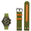 Nylon+Leather Watchband For Sei-ko Hamilton Khaki Aviation Beyond Wind Series Canvas with Rivet Military Watch Band Strap 22mm