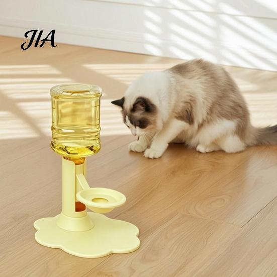 Automatisk VannDispenser for Katter Tyngdekraftmatet KattDispenser, 640ml Beholder, PåfyllingsSkål, Opphøyd Enkel Rengjøring KattedyrSkål Håndfri HydreringsStasjon