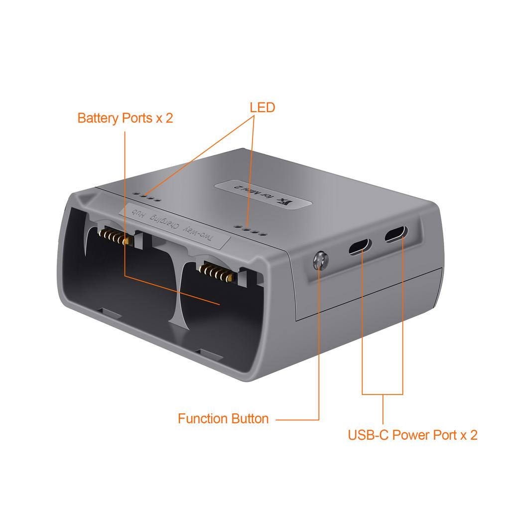 For DJI Mini 2/ Mini 2SE/ Mini 4K  Battery Charger Two Way Charging Hub for Mini 2/ Mini SE/ Mini 2 SE/ Mini 4K Accessories