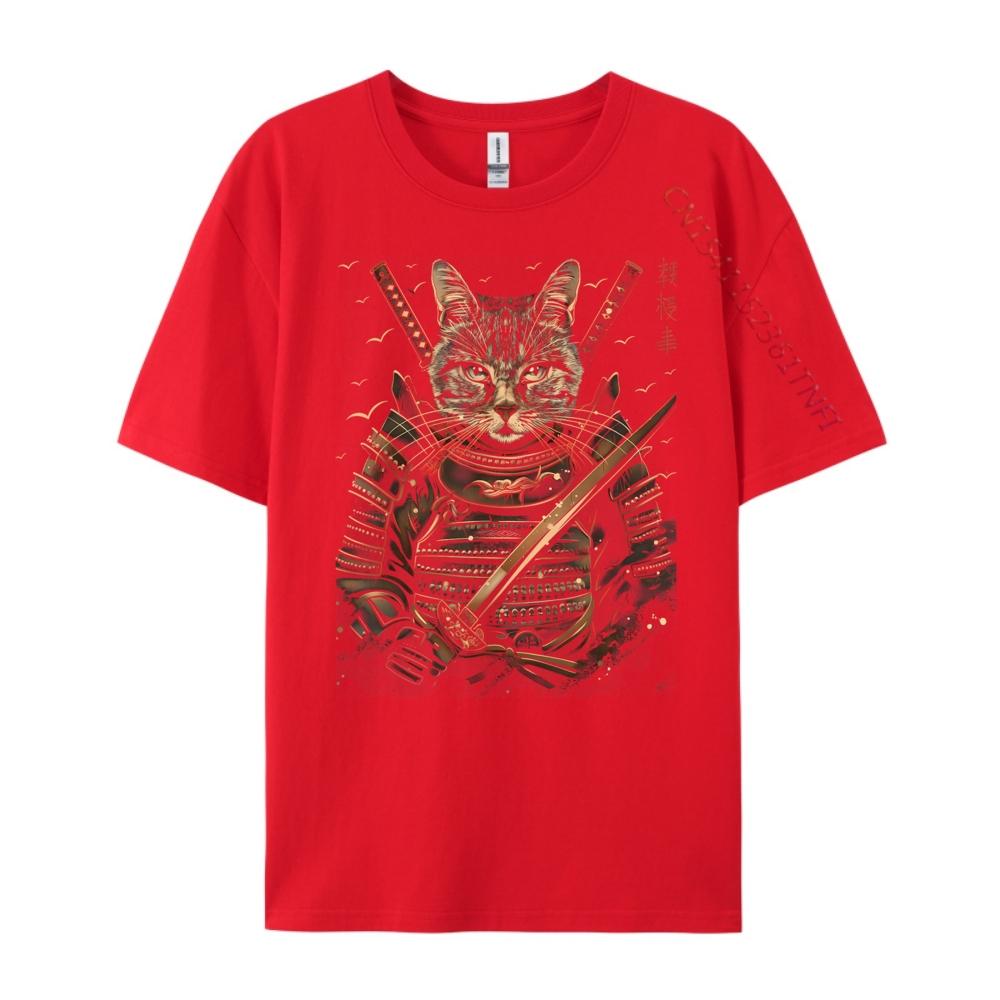 Cat Samurai Ninja Cat Samurai Art Ukiyo E Funny T Shirts Winter Shirts For Men Graphic T Shirts Men Male Clothes Tshirt for Men