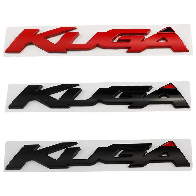 1Pc 3D Metal Badge Letter Car Tail Rear Trunk Emblem Sticker Decoration For KUGA Logo Car Accessories