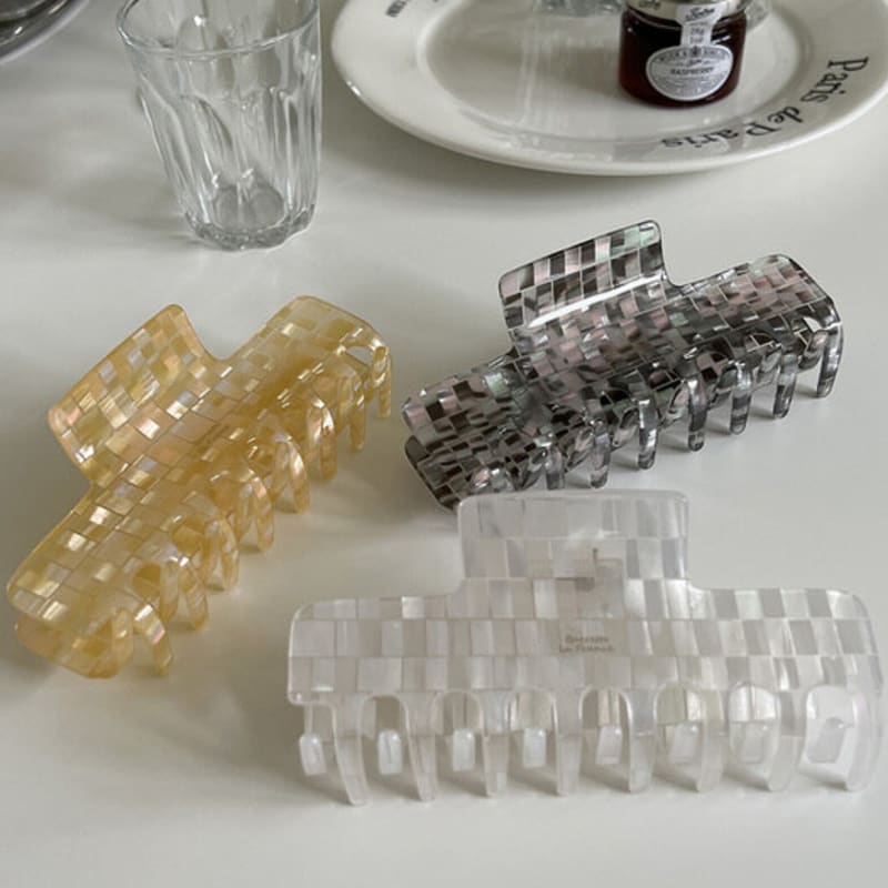 

mosxe Mosaic hair-clip (3color) white